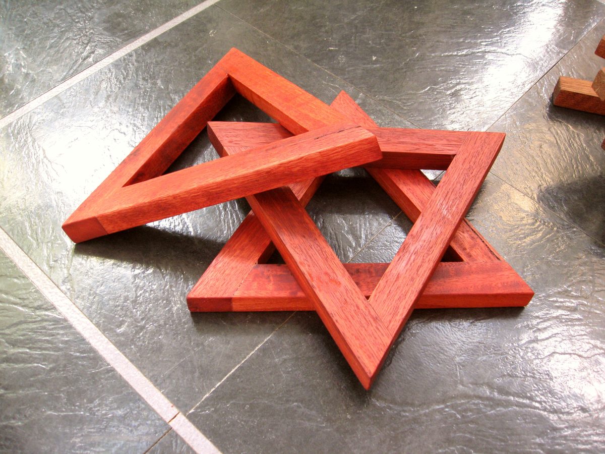 Triangular trivets in jarrah